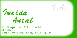 imelda antal business card